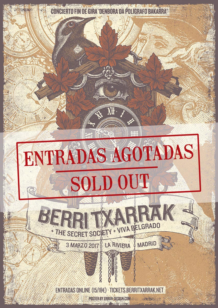 HORARIS LA RIVIERA, MADRID (SOLD OUT)